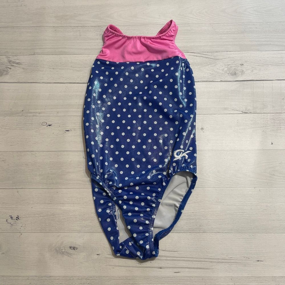 GK girls leotard‎ pink blue child large